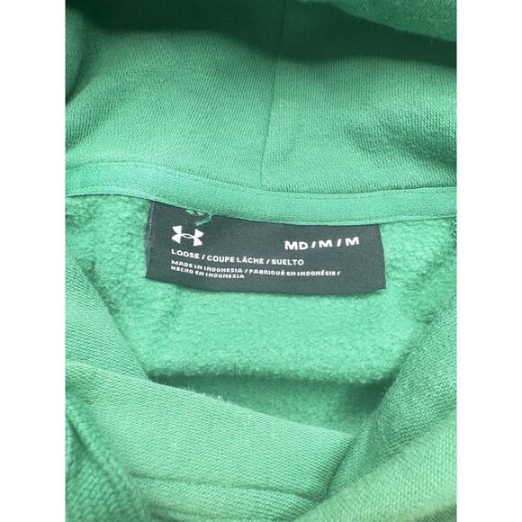 Notre Dame Sweatshirt Mens Medium Green Fighting Irish Hoodie Under Armour - Picture 3 of 6